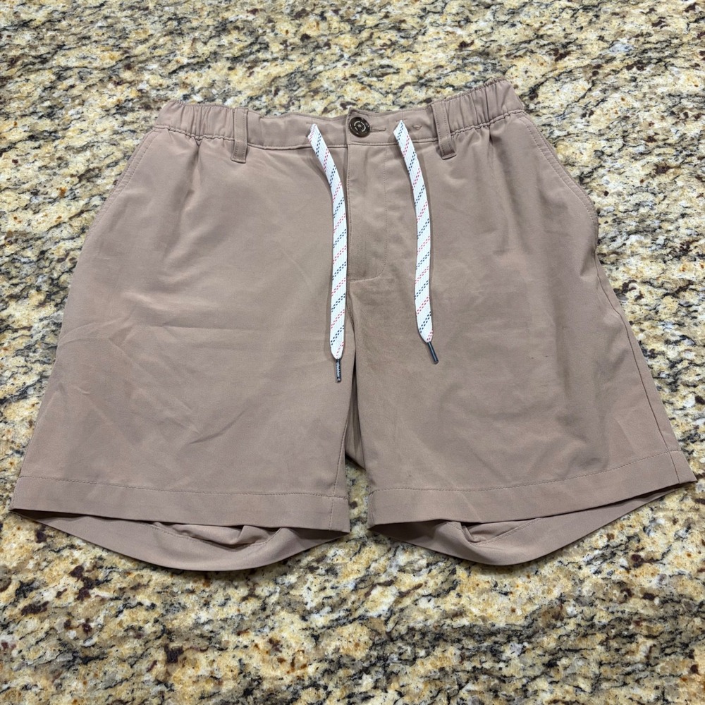 Chubbies Everywear Shorts Mens Small Khaki Tan 6 Inch Inseam Elastic Waist ws